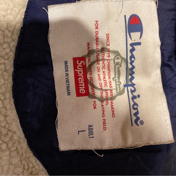 SUPREME X CHAMPION SHERPA zip up jacket  | Authentic - Picture 5 of 6